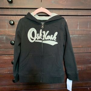 OshKosh Boys Dark Gray Hooded Sweatshirt Size 4